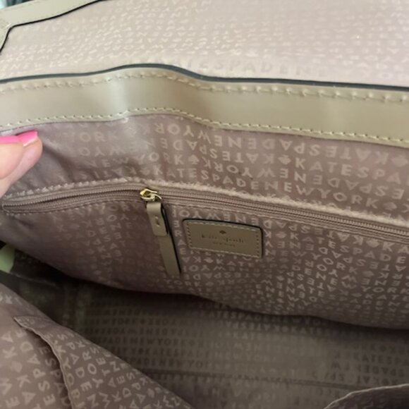 Kate Spade timeless hand bag in light taupe (neutral color)